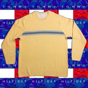 TOMMY HILFIGER Men’s XL Soft Yellow Sweater NWOT